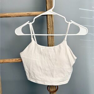 Women's White Spaghetti-Strap Cropped Camisole